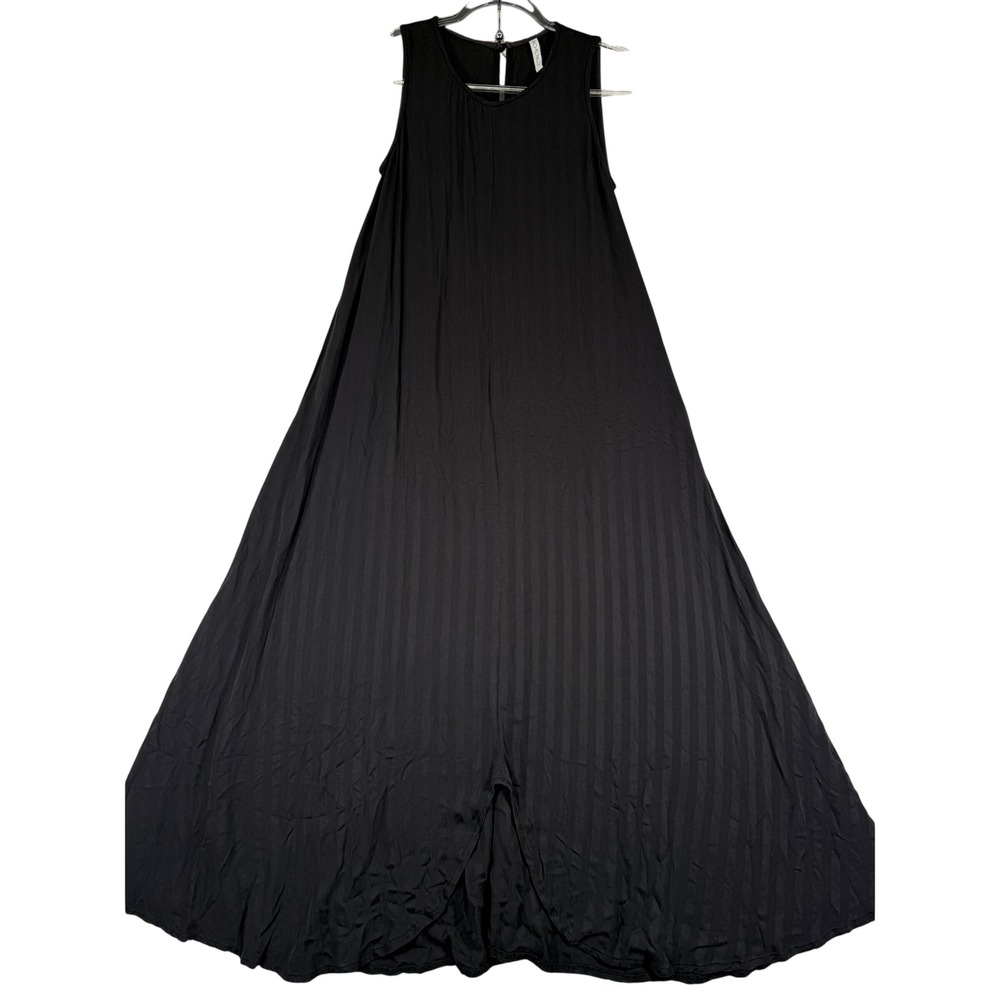 Rachel Pally Black Striped Sleeveless Maxi Dress Womens Small‎ Made in USA Flowy